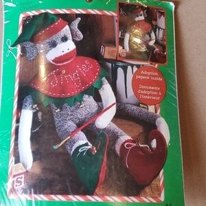 Sock Monkey Kit NWT Leisure Arts 21 " kit Jingles Clochette